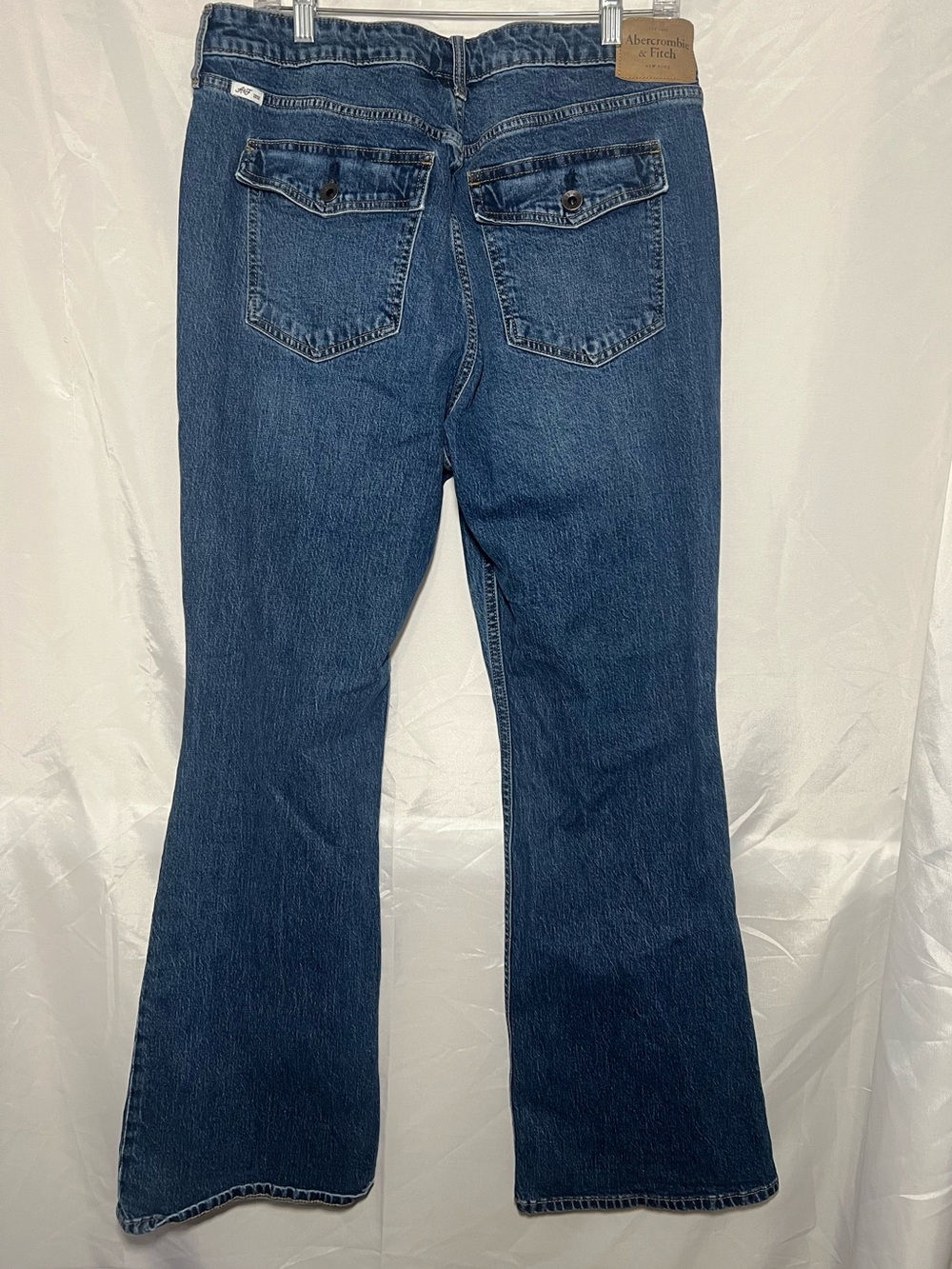 Abercrombie & Fitch Curve Love High Rise Bootcut Jeans Blue 32 Regular - Picture 2 of 3